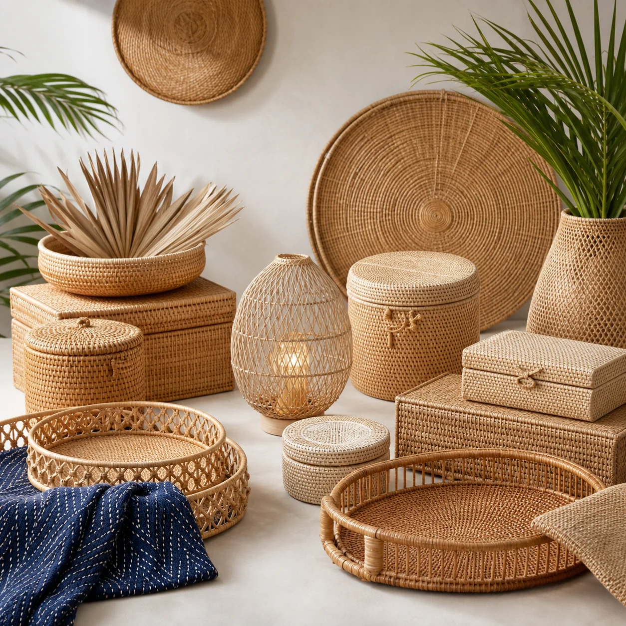 Balinese woven handicrafts prepared for export